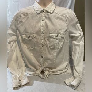 Women's White Button Down Shirt